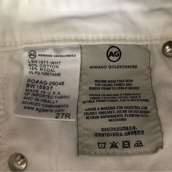 AG Adriano Goldschmied The Stevie Ankle White Jeans - Picture 13 of 15